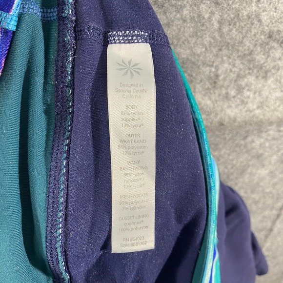 Athleta Skort Small Navy Blue Mini Grenadine Airbrush Relay Lines Mid Rise Lined - Picture 10 of 11